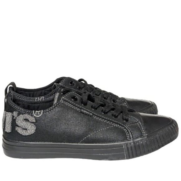 Levi's Womens Black Anika Logo Classic Sporty Fashion Sneaker Shoe Size 8 NWOB - Picture 6 of 8